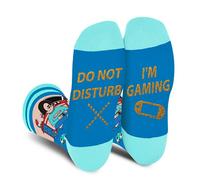 Calcetines Hombre Divertidos - Do Not Disturb I'M Gaming Personalizados Originales Dibujos Estampados Graciosos Frikis Colores Algodon Calcetines - Regalos Navidad Originales para Adolescentes