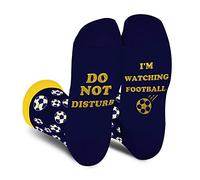 Calcetines Hombre Divertidos -Do Not Disturb I'M Watching Football Personalizados Originales Dibujos Estampados Graciosos Frikis Colores Algodon Calcetines-Regalos Navidad Originales para Adolescentes