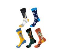 Calcetines Hombres Divertidos, Fantasía Calcetines Hombre Originales Dibujos de algodón,40-58(Astronaut)