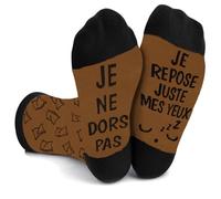 Calcetines Humour Homme 43-46, Drole Calcetines Drole Fantasía Hombre Rigolotes Algodón, Idee Regalo Hombre Cumpleaños Fete des Peres Noel para Hombre Pareja Papa Papi Grand Pere, Descanso, 38-46