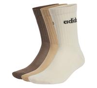 adidas Unisex niños Linear Crew Cushioned Socks 3 Pairs, WONDERWHI/MAGBEI/EARSTR, 7-8 Years