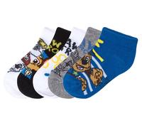 Calcetines infantiles pack 5 Patrulla Canina / Jurassic World - Azul . Talla Blanco