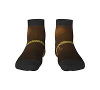 Calcetines informales novedosos para equipo de 12 pulgadas con guitarra brillante y notas musicales con estampado completo para correr, correr, fitness, deporte, yoga, gimnasio, calcetín de moda para