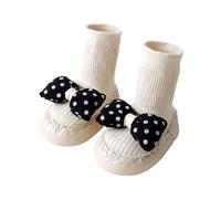 Calcetines Invierno Bebe - Calcetines De Bebé Estilo Coreano con Diseño De Lazo para Niños Pequeños Calcetines De para Otoño Ideales para Aprender A Caminar Zapatos De Bebé con (White2 2-25 Years)