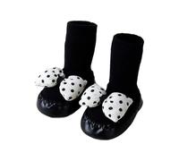 Calcetines Invierno Niño - Calcetines De Bebé Estilo Coreano con Diseño De Lazo para Niños Pequeños Calcetines De para Otoño Ideales para Aprender A Caminar Zapatos De Bebé con (Black2 2-25 Years)
