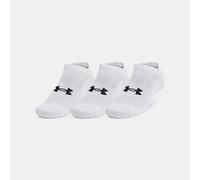 Calcetines invisibles de algodón Under Armour Training unisex - Paquete de 3 Blanco / Blanco / Negro L
