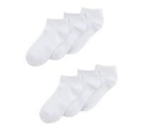 Calcetines invisibles de bambú transpirables para zapatillas deportivas para niños y niñas (6 o 12 pares), 9-12