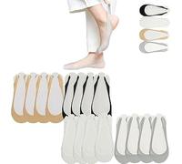 Calcetines invisibles for barco, tacones altos antideslizantes for mujer, calcetines invisibles súper poco profundos, tirantes de media palma, calcetines finos que no se muestran (Color : Black, Siz