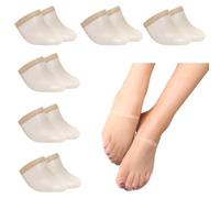 Calcetines Invisibles Mujer, 6 Pares de Medias Forradas Sin Dedos Abiertos, Fundas Ocultas Antideslizantes Para Dedos de Los Pies, Tacones, Zapatos Deportivos, Zapatos de Bendición
