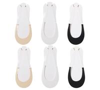 Calcetines Invisibles Mujer de Algodón, 3 Pares Calcetines Invisibles para Mujer, Medias Antideslizantes Ocultas para Los Dedos de Los Pies