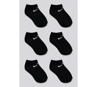 Calcetines Invisibles Nike Pack 6 Niños Negros talla XS