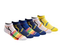 Calcetines invisibles Saucony Bolt Performance Comfort Fit para hombre, paquete m ltiple, colores brillantes surtidos (6 pares), talla de calzado