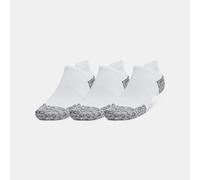 Calcetines invisibles Under Armour ArmourDry® Run Cushion unisex - Paquete de 3 Blanco / Halo Gris / Reflectante L