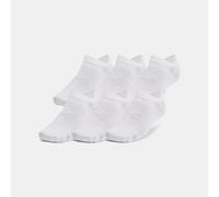 Calcetines invisibles Under Armour Essential unisex - Paquete de 6 Blanco / Blanco / Halo Gris L