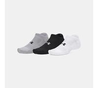 Under Armour Calcetines invisibles de algodón alto rendimiento unisex, paquete de 3