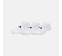 Calcetines invisibles Under Armour Performance Cotton unisex - Paquete de 3 Blanco / Blanco / Ultimate Negro S