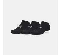 Calcetines invisibles Under Armour Performance Cotton unisex - Paquete de 3 Ultimate Negro / Ultimate Negro / Blanco XL