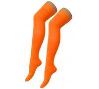 Calcetines largos de algodón para mujer por encima de la rodilla para mujer de Angies Fashon Ltd, naranja neón,