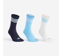 CALCETINES LARGOS DE DEPORTE ADIDAS AZUL BLANCO EN LOTE DE 3 PARES. 40/42