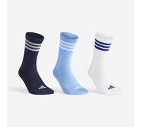 CALCETINES LARGOS DE DEPORTE ADIDAS AZUL BLANCO EN LOTE DE 3 PARES. 43/45