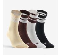 CALCETINES LARGOS DE DEPORTE RS 300 BLANCO, MARRÓN, BLANCO EN LOTE DE 4 PARES 43/46