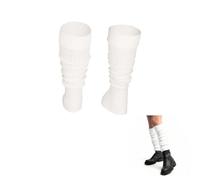 Calcetines largos térmicos de punto para mujer 1 par blanco, calentadores de piernas suaves y elásticos, accesorios de invierno para mantener el calor