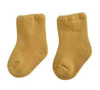Calcetines largos y cálidos de invierno para niños y niñas, para bebés prematuros que mantienen los calcetines puestos, amarillo, S Infant