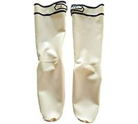 Calcetines Latex Blanco Y Negro Medias Medianas 0.4 Mm Caucho Talla,Blanco,SG