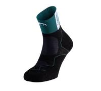 Lurbel Calacetines para trail Desafio Four SS26 - Calcetines unisex, transpirables, antiampollas y antiolor con amortiguación. (FR/ES, Letras, M, Regular, Regular, Negro/North Sea)