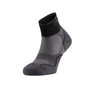 Lurbel Desafío Three - Calcetines de trail running unisex, Calcetin transpirable, antiampollas y antiolor, Calcetines con amortiguación, Calcetin tobillero para trail. (42-44, Gris/Negro)