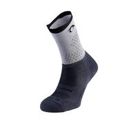Lurbel Rise FLUX Five, Calcetines de trail running, calcetines transpirables, calcetin anti-ampollas, Unisex. (L, Gris Oscuro/Gris Hielo)