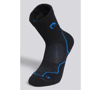 Lurbel Tierra Four, Calcetines anti-ampollas, calcetines de senderismo, calcetín para caminar, sin costuras y transpirable, calcetines Unisex. (L, Negro/Azul Royal)