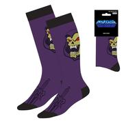 Calcetines Masters of the Universe Skeletor Adulto Unisex - 1 Par Calcetines Altos Morados con Diseño MOTU, Algodón Elástico 65% Cotton, Producto con Licencia Oficial para Uso Diario