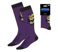 Calcetines Masters of the Universe Skeletor Adulto Unisex - 1 Par Calcetines Altos Morados con Diseño MOTU, Algodón Elástico 65% Cotton, Producto con Licencia Oficial para Uso Diario