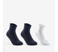 Calcetines media caña Niños Pack de 3 Artengo RS 500 blanco azul marino 31/34