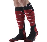 Monnet - Calcetines de esquí - Ski Medium Socks Rouge de Lana - Talla 43-44 - Rojo Rojo 43-44