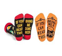 Calcetines Mujer y Hombre de Algodón Calcetines Divertidos Casual Unisexo Calcetines con Antideslizantes 'DO NOT DISTURB , I AM BUSY GAMING', Regalo para Navidad, Familias y Amigo (Negro+Naranja)