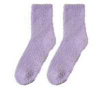 Calcetines mullidos para mujer, suaves, acogedores, de invierno, lindos, de felpa, cálidos, para dormir, para Navidad, 2 pares de calcetines para niños, talla 3, Purple, Talla única