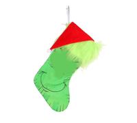 Calcetines Navidad Decoración para Colgar,Calcetín De Navidad Personalizado,Colgar G-rinch Verde Grande Calcetines Navideños Papá Noel Xmas Stocking Idea Regalo para Decoración Navideña