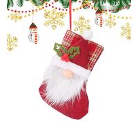 Calcetines navideños 3D, calcetines navideños - Lindo calcetín enano navideño | Rudolph Muñeca sin rostro decoraciones navideñas, calcetines decorativos navideños para chimenea