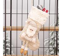 Calcetines navideños clásicos de Papá Noel y muñeco de nieve para la decoración de fiestas navideñas familiares.