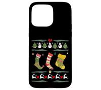Calcetines navideños con diseños de Calcetines de Nochebuena Carcasa para iPhone 15 Pro MAX