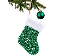 Calcetines navideños con purpurina, decoración navideña, clásicos, calcetines de Navidad, calcetines familiares, calcetines navideños brillantes, reutilizables, lentejuelas