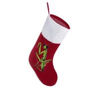 Calcetines navideños novedosos con forma de mantis religiosa con gafas, adornos colgantes para árbol de Navidad y chimenea.