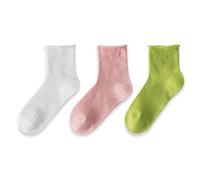 Calcetines Nieve Niña - Calcetines para Niños Y Niñas Transpirables Y Elásticos Ideales para Uso Diario Y Juegos Activos para Zapatillas Deportivas En Todas Las Estaciones (Light Green 11-15Y/L)