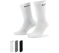 Nike Calcetines SX7664 Season 2021/22 Unisex Everyday Cushion Crew M Blanco/Carbon heather/Negro