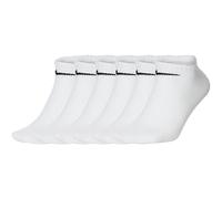 Nike U Nk Everyday Ltwt Ns 6pr-Band Socks, Unisex adulto, white/(black), M