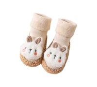 Calcetines NiñO Antideslizantes-Calcetines Bebe Zapatillas De Animales para Interior para BebéS ReciéN Nacidos, NiñOs Y NiñAs, Calcetines Antideslizantes, Botines (Khaki, 12 Infant)