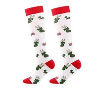 Calcetines Originales Mujer, Medias De CompresióN NavideñAs con DiseñOs Animados para Hombre Y Mujer Calcetines TéRmicos De PresióN Larga DuracióN hasta La Rodilla con Estampados 3D Divertidos