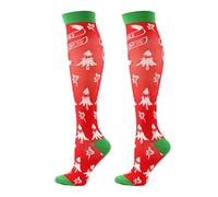Calcetines Originales Mujer, Medias De CompresióN NavideñAs con DiseñOs Animados para Hombre Y Mujer Calcetines TéRmicos De PresióN Larga DuracióN hasta La Rodilla con Estampados 3D Divertidos